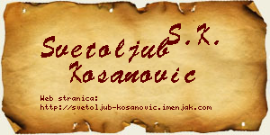 Svetoljub Kosanović vizit kartica